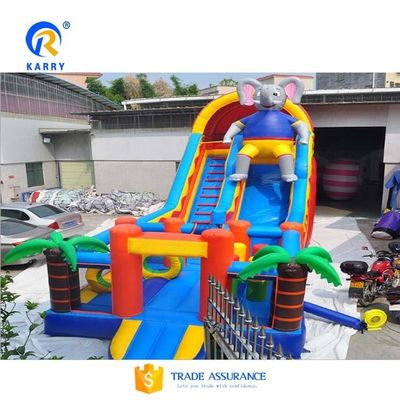 Customized Inflatable Elephant Bouncer Slide Obstacle Course Combo Perfect for Events