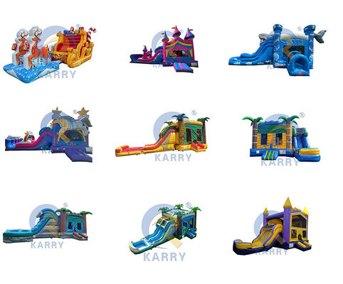 14 Years Age Range Outdoor Inflatable Bounce House Castle with Slide and Water Park
