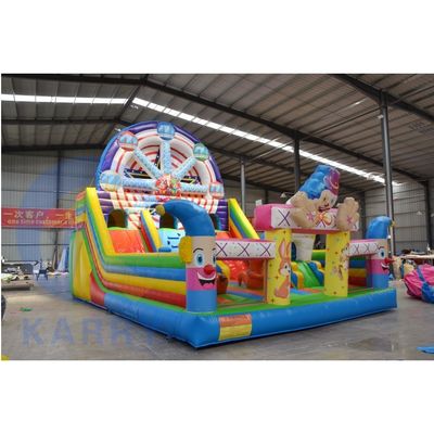 Outdoor Kids Playground Inflatable Bouncy Castle with Slide Customized Color