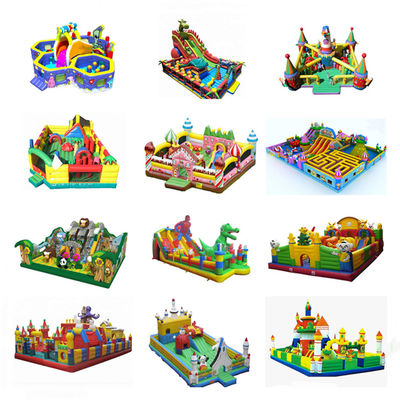 Outdoor Kids Playground Inflatable Bouncy Castle with Slide Customized Color