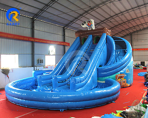 Outdoor Entertainment Large Pirate Themed Inflatable Water Slide for Kids' Parties