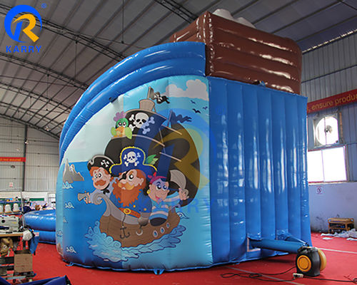 Outdoor Entertainment Large Pirate Themed Inflatable Water Slide for Kids' Parties