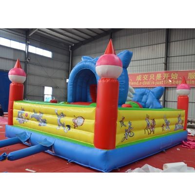 Amusement Park Fun City Inflatable Bounce House with Tom and Jerry Theme OEM Accepted
