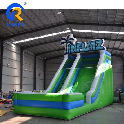 Inflatable Water Slide for Kids and Adults Play Green PVC Material Can Be Customized