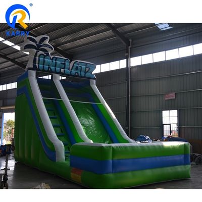 Inflatable Water Slide for Kids and Adults Play Green PVC Material Can Be Customized