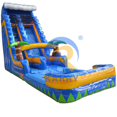 Outdoor Playground Big Palm Tree Water Slide CE Standard Air Blower Included