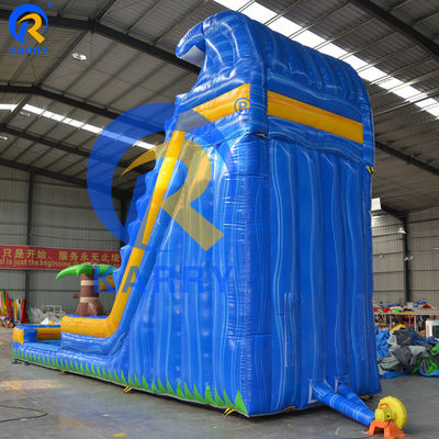 Outdoor Playground Big Palm Tree Water Slide CE Standard Air Blower Included