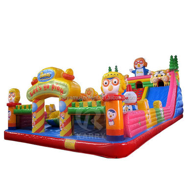 Inflatable Fun City Jumping Bouncy Castle Slide Combo for Max Capacity of ＜100kg