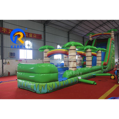 Max Capacity 100-500kg Large Inflatable Water Slide with Extended Long Slide and Pool