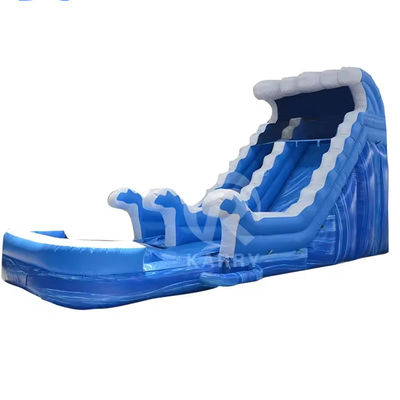Gender-Neutral Commercial Backyard Bouncy Castle Marble Tropical Waterslide Water Slide