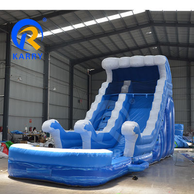 Gender-Neutral Commercial Backyard Bouncy Castle Marble Tropical Waterslide Water Slide
