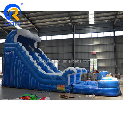 Gender-Neutral Commercial Backyard Bouncy Castle Marble Tropical Waterslide Water Slide