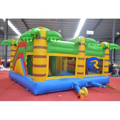 Castle Slide Combo Inflatable Bounce House for Adults and Kids Yellow Includes Blower