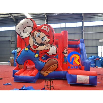 Kids Playground Marvel Comic Bouncy Jumping Castles PVC Yard Bounce House with Slide