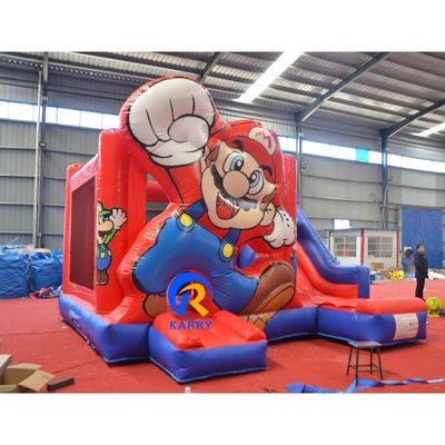 Kids Playground Marvel Comic Bouncy Jumping Castles PVC Yard Bounce House with Slide