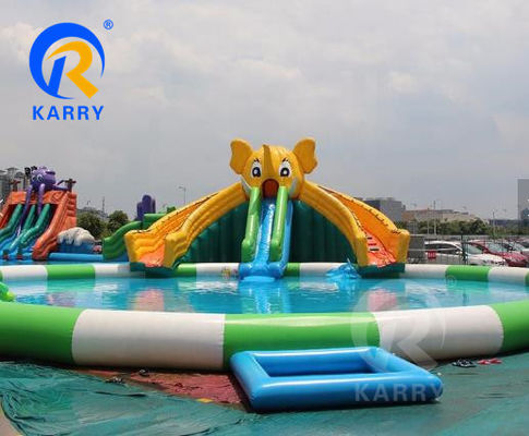 Allowable Passenger 10 Huge Elephant Slide Water Inflatable Water Park for Kids and Adults