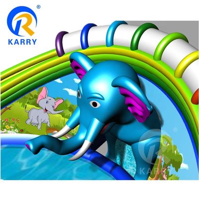 Allowable Passenger 10 Huge Elephant Slide Water Inflatable Water Park for Kids and Adults