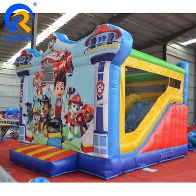 Blower Design Inflatable Castle Combo Slide for Kids Paw Dog Patrols Bounce House