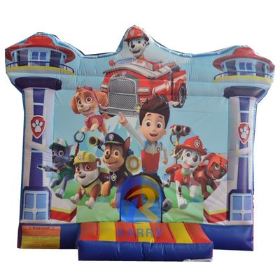 Unisex Backyard Inflatable Castle with Slide Made of 0.55mm PVC Tarpaulin Material