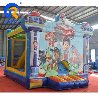 Unisex Backyard Inflatable Castle with Slide Made of 0.55mm PVC Tarpaulin Material