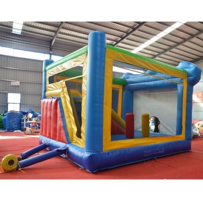 Unisex Backyard Inflatable Castle with Slide Made of 0.55mm PVC Tarpaulin Material