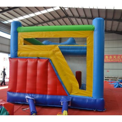 Unisex Backyard Inflatable Castle with Slide Made of 0.55mm PVC Tarpaulin Material