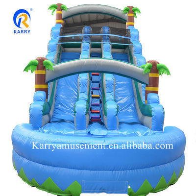 CE/TUV Certified Commercial Grade Coconut Palm Tree Inflatable Water Slide for Adults