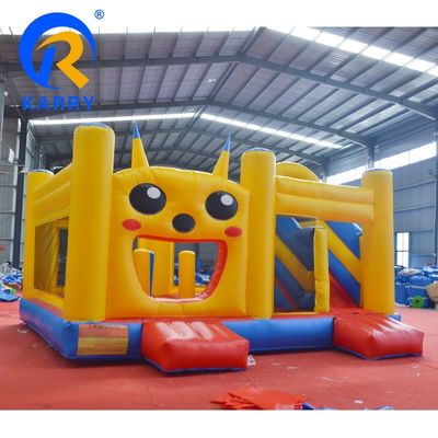 OEM Accepted Design Pikachu Inflatable Bouncer Air Water Slide Jumping Bouncy Castle