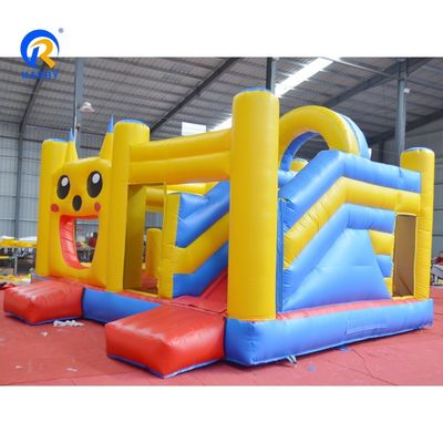 OEM Accepted Design Pikachu Inflatable Bouncer Air Water Slide Jumping Bouncy Castle