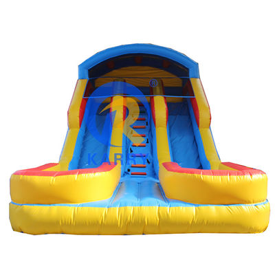 Shopping Mall Inflatable Bounce House with Pool and Two Slides Convenient Installation