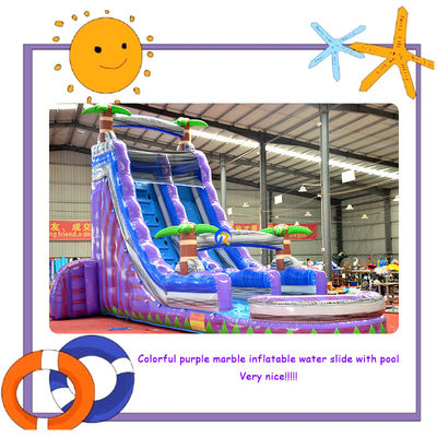 Commercial Customized Color Inflatable Pool Slide with Water Park Design