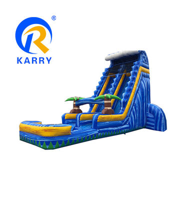 Tropical Inflatable Combo Slide Water Park Equipment Bring the Beach to Your Backyard