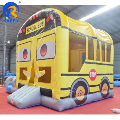 Upgrade Your Playground School Bus Inflatable Bouncer with Slide and Jumping Castle