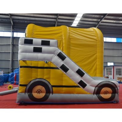 Upgrade Your Playground School Bus Inflatable Bouncer with Slide and Jumping Castle