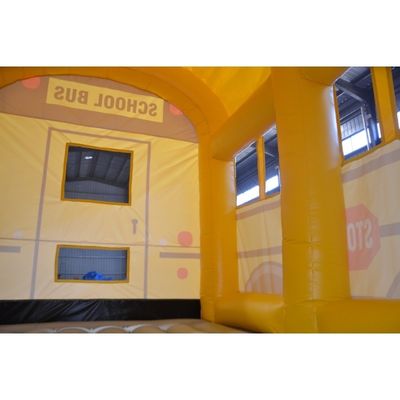 Upgrade Your Playground School Bus Inflatable Bouncer with Slide and Jumping Castle