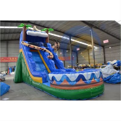 Tropical Inflatable Combo Slide Water Park Equipment Bring the Beach to Your Backyard