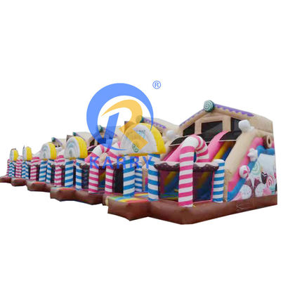 14FT Commercial Water Slides Inflatable Double Slide Candy Slide for Party Rental