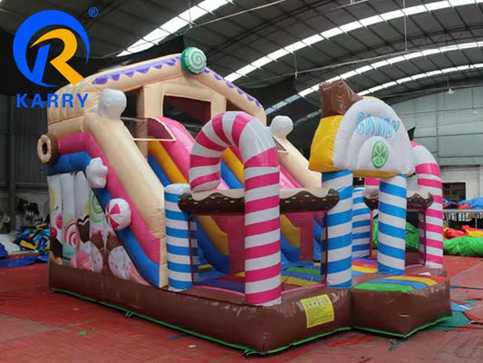14FT Commercial Water Slides Inflatable Double Slide Candy Slide for Party Rental