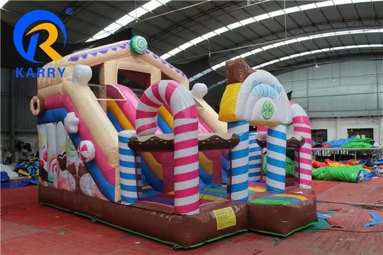 14FT Commercial Water Slides Inflatable Double Slide Candy Slide for Party Rental