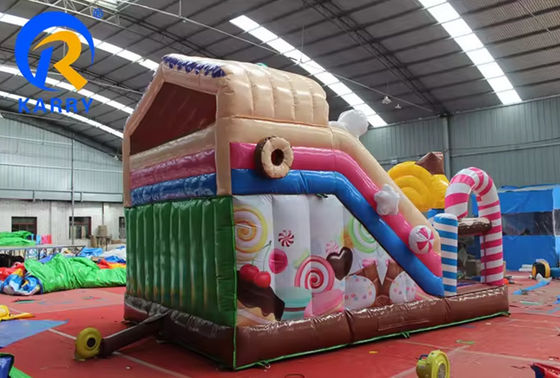 14FT Commercial Water Slides Inflatable Double Slide Candy Slide for Party Rental