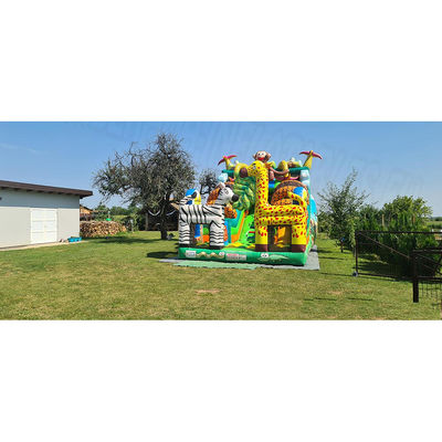 Customized Color Safari Park Inflatable Bouncer for Children's Fun at Outdoor Park
