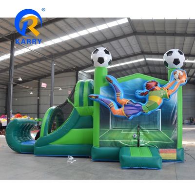 Marvel Comics Bouncy Jumping Castles Karry Palm Tree Blue Slide Trampoline with Slide
