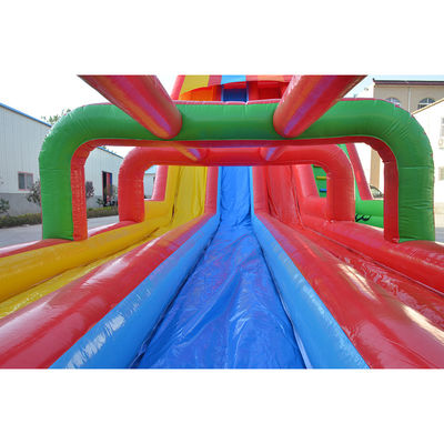 Summer Must-Have Multi Color Inflatable Water Slide with Pool and Zip Line OEM Acceptable