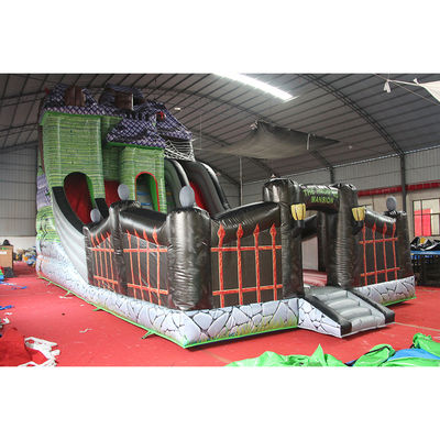 Large Inflatable Slide Spooky Mansion Design for Haunted House Party or Home from Top