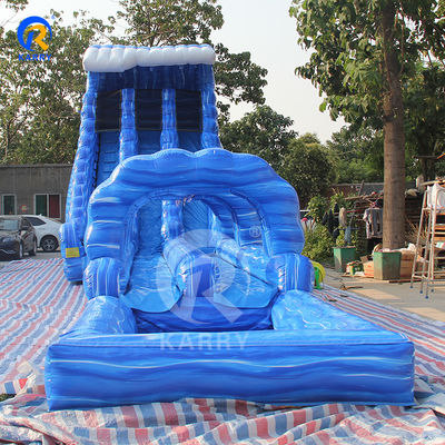CE Standard Air Blower Accessories for Outdoor Blue Palm Tree Inflatable Water Slide