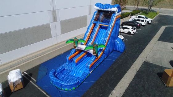 Occasion Commercial Inflatable Juegos Marble Palm Tree Bouncer Slide for Outdoor Play