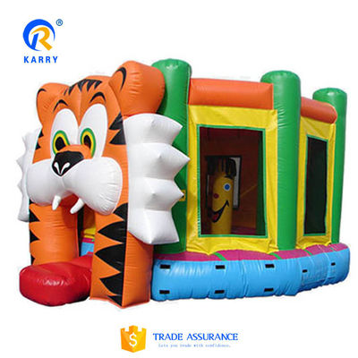 Customized Color Castle Slide Combo Bouncy House Inflatable Tiger Castle