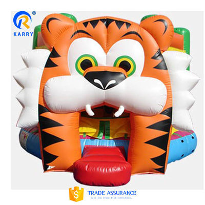 Customized Color Castle Slide Combo Bouncy House Inflatable Tiger Castle