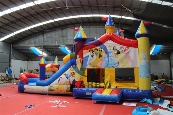 Kids Outdoor Playground Commercial Red Race Car Inflatable Bounce House with Slide