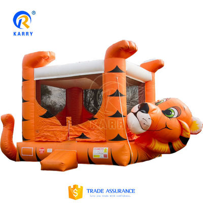 PORTABLE Naughty Tiger Bounce House Inflatable Jumping Castle with Water Pool Slide